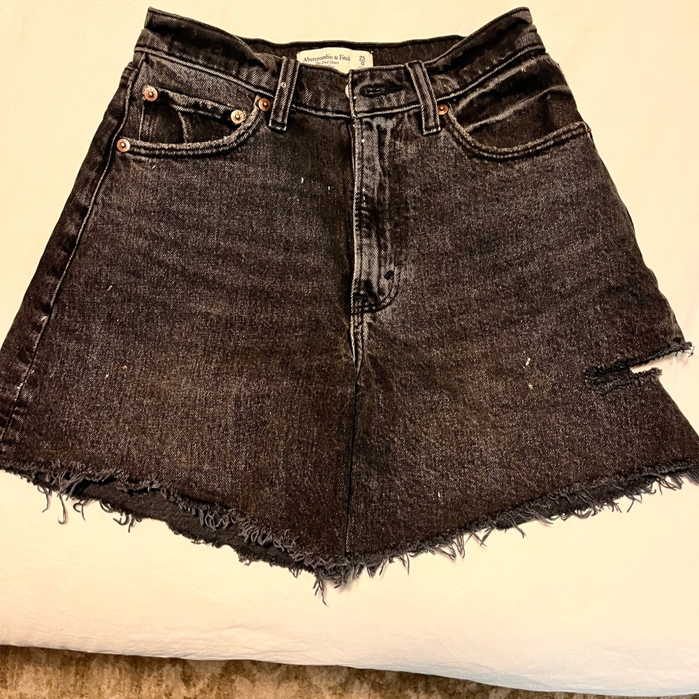 Abercrombie & Fitch Black Denim Shorts
